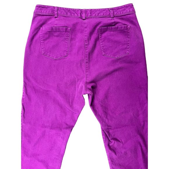 Women's Peck & Peck Stretchy Pink/Fuchsia Jeans, Size 10 (e18) - Picture 7 of 8